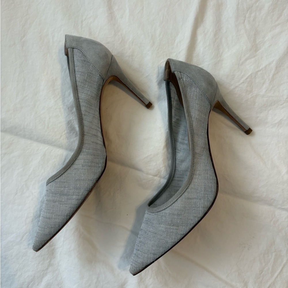 LK Bennett Light Blue Denim Heels - Picture 2 of 5
